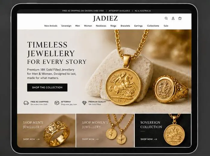 Jadiez — Jewellery (NZ/Australia) project showcase